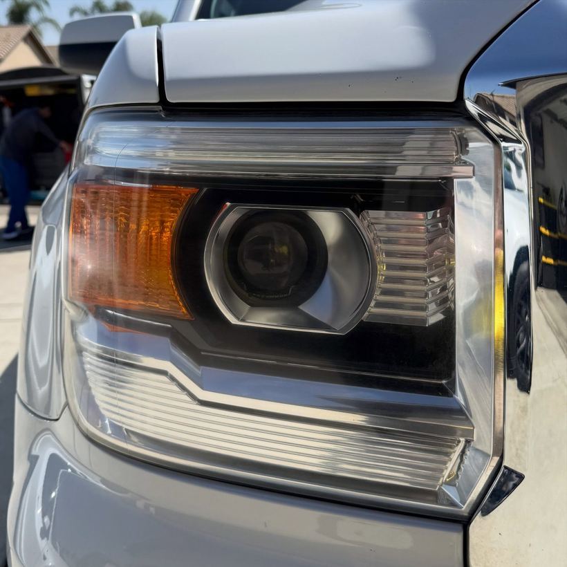 Restored truck headlight